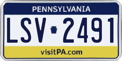 PA license plate LSV2491