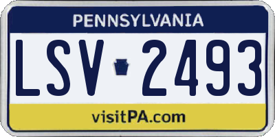 PA license plate LSV2493