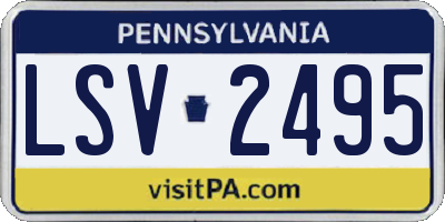 PA license plate LSV2495