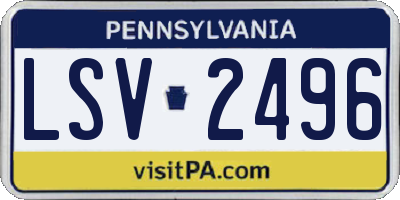 PA license plate LSV2496