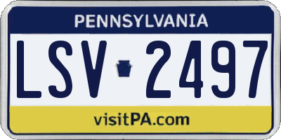 PA license plate LSV2497