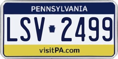 PA license plate LSV2499