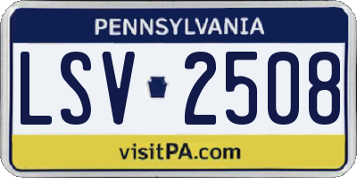 PA license plate LSV2508