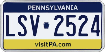 PA license plate LSV2524