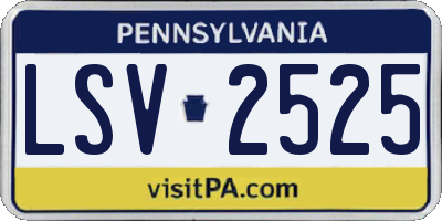 PA license plate LSV2525
