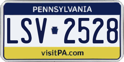 PA license plate LSV2528