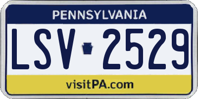 PA license plate LSV2529