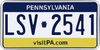 PA license plate LSV2541