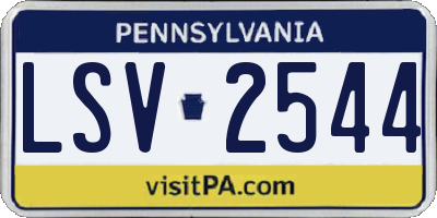 PA license plate LSV2544