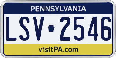 PA license plate LSV2546