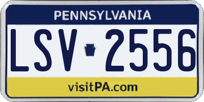 PA license plate LSV2556