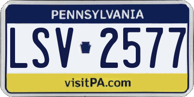 PA license plate LSV2577