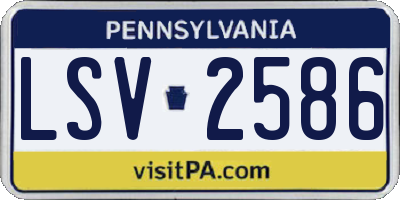 PA license plate LSV2586