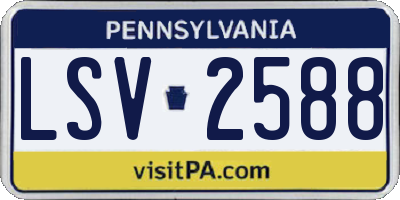PA license plate LSV2588