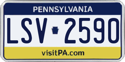 PA license plate LSV2590