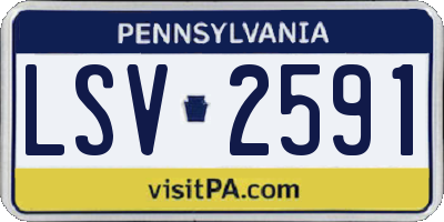 PA license plate LSV2591