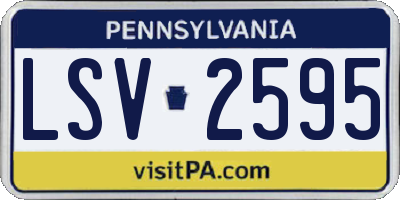 PA license plate LSV2595