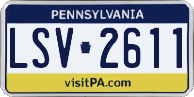 PA license plate LSV2611