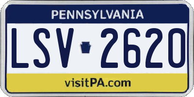 PA license plate LSV2620