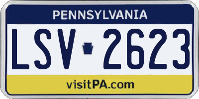 PA license plate LSV2623