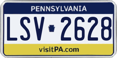 PA license plate LSV2628
