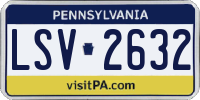 PA license plate LSV2632