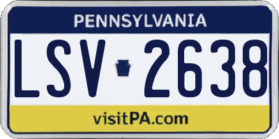 PA license plate LSV2638
