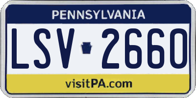 PA license plate LSV2660