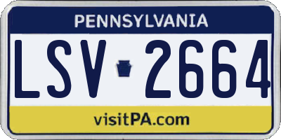 PA license plate LSV2664