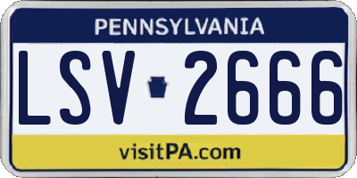 PA license plate LSV2666