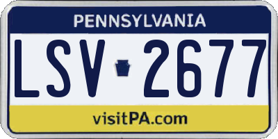 PA license plate LSV2677