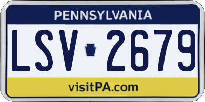 PA license plate LSV2679