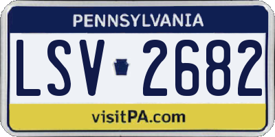 PA license plate LSV2682