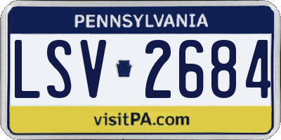 PA license plate LSV2684