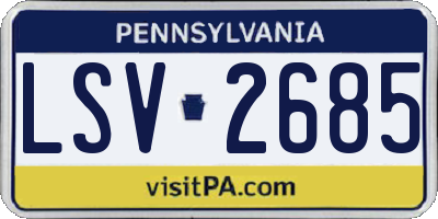 PA license plate LSV2685