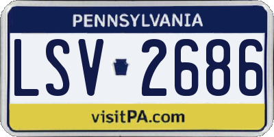 PA license plate LSV2686