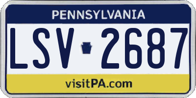 PA license plate LSV2687