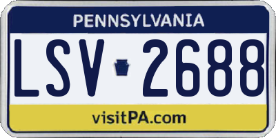 PA license plate LSV2688