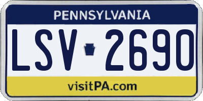 PA license plate LSV2690