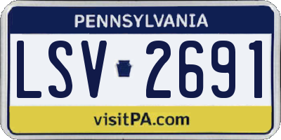 PA license plate LSV2691