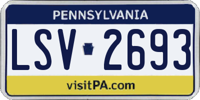 PA license plate LSV2693