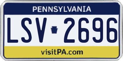 PA license plate LSV2696
