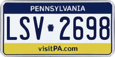 PA license plate LSV2698