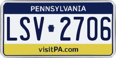 PA license plate LSV2706