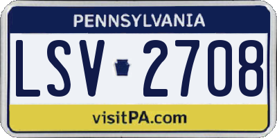 PA license plate LSV2708