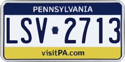 PA license plate LSV2713