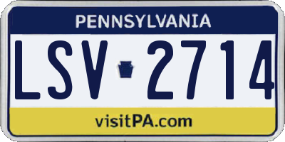PA license plate LSV2714