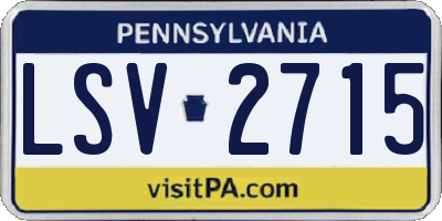 PA license plate LSV2715