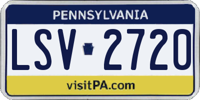 PA license plate LSV2720