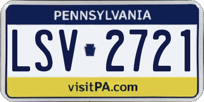 PA license plate LSV2721